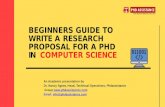 Beginners Guide to Write a Research Proposal for a PhD in Computer Science - Phdassistance