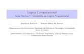 Lógica Computacional - Aula Teórica 7: Semântica da Lógica …desousa/2014-2015/LC/at7.pdf · 2014. 11. 11. · LógicaComputacional AulaTeórica7: SemânticadaLógicaProposicional