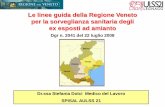 Le linee guida della Regione Veneto per la sorveglianza ......risulta essere stato esposto in passato all’amianto pertanto ha diritto all’esenzione dalla partecipazione alla spesa