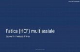 Fatica (HCF) multiassiale - CDMUNICAS2019€¦ · •Questa definizione è da preferire in quanto dati sperimentali confermano una sensibilità della fatica HCF alla pressione. •Inoltre