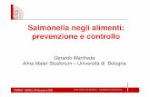 Salmonella negli alimenti: prevenzione e controllo · alimenti Strategie di prevenzione per ridurre il livello di contaminazione degli alimenti Strategie di controllo delle contaminazioni