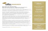 NOMBRE DE LA MARCA - Effie Awards Colombia · CONSEJOS PARA LA INSCRIPCIÓN DE CASOS EXITOSOS Proporcione contexto a lo largo de su entrada, ya que los jurados pueden no estar familiarizados