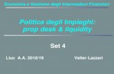 Politica degli Impieghi: prop desk & liquiditymy.liuc.it/MatSup/2018/A85334/egif-2018-set4- banking... · 2018. 11. 16. · Politica degli Impieghi: prop desk & liquidity Set 4 Liuc