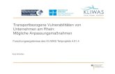 Transportbezogene Vulnerabilitäten von Unternehmen am ... · Transportbezogene Vulnerabilitäten von Unternehmen am Rhein: Mögliche Anpassungsmaßnahmen Anja Scholten Forschungsergebnisse