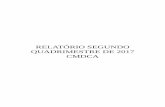 RELATÓRIO SEGUNDO QUADRIMESTRE DE 2017 CMDCA · AGOSTO DE 2017 P/A DESCRIÇÃO EMPENHADO % DESTINADO EMPENHADO - CRIANÇA E ADOLESCENTE 2.101 Manutenção da Secretaria de Cultura
