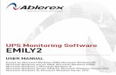 UPS Monitoring Software EMILY2 - Ablerex · 2.4.10 Auto save Application Provides a function to save program when OS shutdown Auto close and save Application Files before OS shutdown.