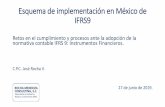 Esquema de implementación en México de IFRS9del 40% de los bancos no planea revelar información cuantitativa antes de 2018. Casi la mitad de los bancos piensan que no tienen recursos
