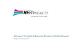 Convegno Il modello di Economia Circolare in Emilia-Romagna · riduzione dei rifiuti Hera premia la tua energia Campagna di Gruppo pianificata presso i 141 centri di raccolta di Hera