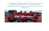 Adroddiad Blynyddol 2017/18 Clwb Athletau Harriers ... · Cressy Morgan has been ... Finally our social media presence has gone from strength to strength with Nathan making our website