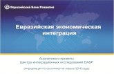 Евразийская экономическая ...eurasianeconomic.org/pdf/EDB_Centre_Projects_Eurasian_Economic... · Евразии; i j h _ d l u «Интеграционный