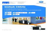 bizhub C654e - Mittermeier & Ungelenk GmbH · Papierformate DIN A6 bis SRA3/A3+, benutzerdeﬁ nierte Formate aus Stapelblattzufuhr, Banner max. 297 x 1.200 mm Grammaturen 52–300