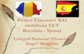 Proiect Erasmus+ KA1 mobilitate VET · Proiect Erasmus+ KA1 mobilitate VET România - Spania ... de primire DESARROLLO WEB și DSI Spain S.L. firme care activează în Granada, Spania,