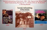 Svensk indvandring til Bornholm 1850 -1920, Rønne Inner ......Svensk indvandring til Bornholm 1850 -1920, Rønne Inner Wheel Club, Hotel Fredensborg, Mandag den 13. oktober 2014,