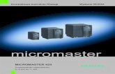 420 DTR kompakt 0404 pl final · 2007. 5. 8. · MICROMASTER 420 Przekształtniki częstotliwości 0,12 kW do 11 kW Kompaktowa Instrukcja Obsługi Wydanie 09/2004 micromaster