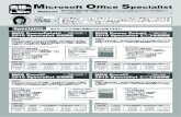 Microsoft Office Specialist Excel 2010 · Excel 2010 Microsoft Office Specialist PowerPoint 2010 . Microsoft Office Specialist Word2010— Microsoft Office Specialist Microsoft Word2010