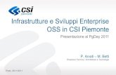 Infrastrutture e Sviluppi Enterprise OSS in CSI PiemonteModello di configurazione delle Pile Tecnologiche Introduzione RDBMS PostgreSQL ... PostgreSQL 9.0.4 X86 32 bit Pila WebServer
