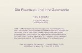 Die Raumzeit und ihre Geometrie - univie.ac.athomepage.univie.ac.at/franz.embacher/Rel/... · Fakultät für Physik Universität Wien ... 0.2 0.4 0.6 0.8 1.0 a ... (Dunkle Energie,