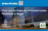 Visie van de Federale Overheid inzake Mobiliteit in België · Bron: Arthur D. Little en UITP, « Future of Urban Mobility 2.0 –Imperatives to shape extended mobility ecosystems