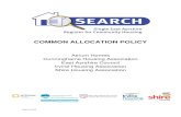 DRAFT COMMON ALLOCATION POLICY - East Ayrshire€¦ · transparent Housing Allocation Policy which will help towards delivery of the following strategic objectives: Make East Ayrshire
