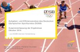 Aufgaben- und Effizienzanalyse des Deutschen Olympischen ......2016” zur Aufgaben- und 2014 Effizienzanalyse Im Rahmen einer Strukturreform wurden Rolle von Vorstand und Präsidium