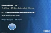 Université IBM i 2017 · –IBM Lab Services peut vous proposer des prestations de transfert de connaissances à la carte pour une mise à niveau SQL –Contact : Philippe Bourgeois
