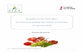 New Dossier de presse - CLCV · 2020. 1. 29. · - Les trois types de raisins ou de tomates ont été dégustés et notés par les mêmes personnes. CLCV - Etude prix et qualité