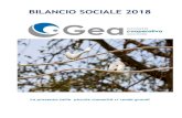 BILANCIO SOCIALE 2018 - coopgea.org · Bilancio BILANCIO SOCIALE 2018 Pag 5 contesto di riferimento. In tal senso, la rendicontazione sociale riveste una valenza strategica, così