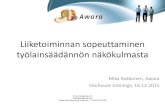 New Liiketoiminnan sopeuttaminen työlainsäädännön näkökulmasta · 2018. 11. 1. · Liiketoiminnan sopeuttaminen työlainsäädännön näkökulmasta Mika Kokkonen, Awara Eduhouse