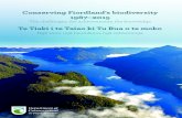 New Conserving Fiordland’s biodiversity 1987–2015 · 2018. 5. 25. · Conserving Fiordland’s biodiversity 1987–2015 9 Foreword When the legendary seafarer Tamatea, captain