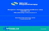 Reagimi i fizioterapisë botërore ndaj COVID-19 · Reagimi i fizioterapisë botërore ndaj ... • personat me nevoja të rehabilitimit afatshkurtër kur kujdesi rutinë është