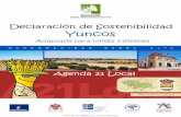 DECLARACIÓN DE SOSTENIBILIDAD - Mancomunidad de la … · En nuestro municipio, Yuncos, que forma parte de la Mancomunidad de Municipios de la Sagra Alta, se firmó el ^Documento