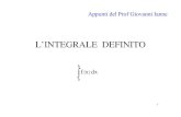 L’INTEGRALE DEFINITO definiti.pdf · 2016. 7. 25. · 2. L’integrale definito – def. Di Riemann 3. Proprietà dell’integrale definito – teorema della media 4. La funzione