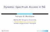 Dynamic Spectrum Access in 5G - WINLAB · USRP Result 1: Spectrum assignment while minimizing span of assigned subcarriers (reduces ADC/DAC power consumption) Reassigned subcarriers