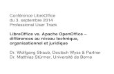 Conférence LibreOffice du 3. septembre 2014 Professional User … · 2015. 1. 1. · Conférence LibreOffice du 3. septembre 2014 Professional User Track LibreOffice vs. Apache OpenOffice