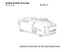 Elverk EX7 - Honda se.pdf · Elverk EX7. 1 Tack för att du har köpt ett Honda elverk! Denna instruktionsbok ger anvisningar för drift och underhåll av elverket EU 10i. All information