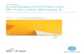 Windows 8 Erstmaliges Einrichten von Wi-Free unter Windows 8 · Windows 8 Erstmaliges Einrichten von Wi-Free unter Windows 8 Befolgen Sie die unten aufgeführten Schritte, um einen