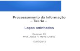 Processamento da Informação – Teoria – Laços aninhadosprofessor.ufabc.edu.br/~jesus.mena/courses/pi-1q-2013/slides-aulas… · Laços (while) Se n incrementa ou decrementa