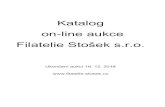 New Katalog on-line aukce Filatelie Stošek s.r.o. · 2018. 11. 30. · Albánie známky Mi Blok 97 + FDC Albánie - dekorativní sestava známek 320 Kč on-line 224931 Albánie známky