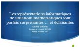 Les représentations informatiques de situations ...profmath.uqam.ca/~boileau/Fichiers/AMQ2016/Presentation.pdf · de situations mathématiques sont parfois surprenantes … et éclairantes