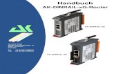 handbuch akdinrail 3g - ak-nord.de - ak-nord.de · UMTS-Kompatiblität UMTS/HSPA 3GPP release 6 HSUPA max. 5.76Mbps HSDPA max. 7.2Mbps SIM-Schnittstelle 2 Schnittstellen, 1,8 Volt