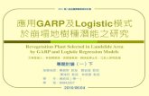 應用GARP及Logistic模式 於崩塌地樹種潛能之研究swcdis.nchu.edu.tw/AllDataPos/AdvancePos/8098042007/應用GARP … · 應用GARP及Logistic模式 於崩塌地樹種潛能之研究