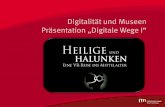 Digitalität und Museen Präsentation „Digitale Wege I“€¦ · Digitale Wege ins Museum I Projektüberblick 11/2017 12/2018 08.02.2019 Start Los geht’s! 07/2018 Dreharbeiten
