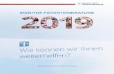 MONITOR PATIENTENBERATUNG Jahresbericht der UPD ...€¦ · MONITOR PATIENTENBERATUNG Berichtszeitraum: 01.01.2019 - 31.12.2019 Jahresbericht der UPD Patientenberatung Deutschland