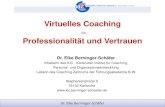 Virtuelles Coaching Professionalität und Vertrauen · web.2.0 Technologien Entwicklung einer neuen Kommunikationskultur mit Fertigkeiten und Erwartungen der nachwachsenden Generation