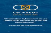 Datenschutz Unternehmen bei der - carmasec€¦ · twitter.carmasec.com linkedin.carmasec.com Ergebnisse nach Unternehmensgröße Hat Ihr Unternehmen bereits eine Strategie zur Digitalisierung