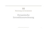 III - hm€¦ · Investition und Finanzierung - Wintersemester 2012/13 11 Ermitteln Sie die optimale Ersatzpolitik für den Planungszeitraum und den dazugehörigen optimalen Kapitalwert.