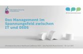 Das Management im Spannungsfeld zwischen IT und DSDS · ISDS vs. DSDS DS vs. DS ISMS GRC. Das Universum der Begriffe • DSDS vs. ISDS Ob Cybersicherheit, Informationssicherheit und