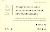 Карпатські математичні публікаціїlib.pnu.edu.ua/files/Visniki/Karp-mat-publ/karpat-mat-pub-2014-1.pdf · Карпатські математичні