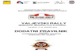 VALJEVSKI RALLY - SAKSS · “Valjevski rally Memorijal Miodrag File Stojanac” 2 DODATNI PRAVILNIK