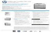 IMPRESORA LASERJET PRO 400€¦ · Comparada con las impresoras HP LaserJet Pro P1566/ P1606dn. Considerando que los clientes imprimen por lo menos 30% del total de páginas a color